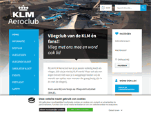 Tablet Screenshot of klmaeroclub.com